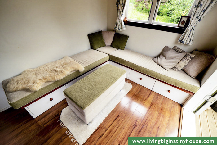 Tiny House Storage Couch