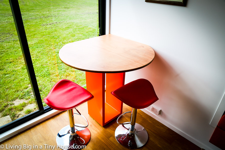 Corner Table In Shipping Container Home
