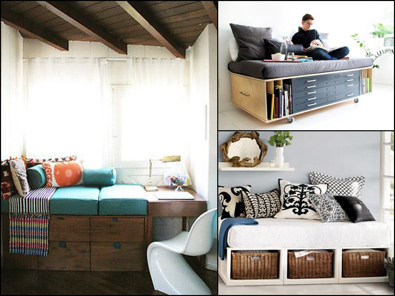 Tiny House Sofa couch Storage