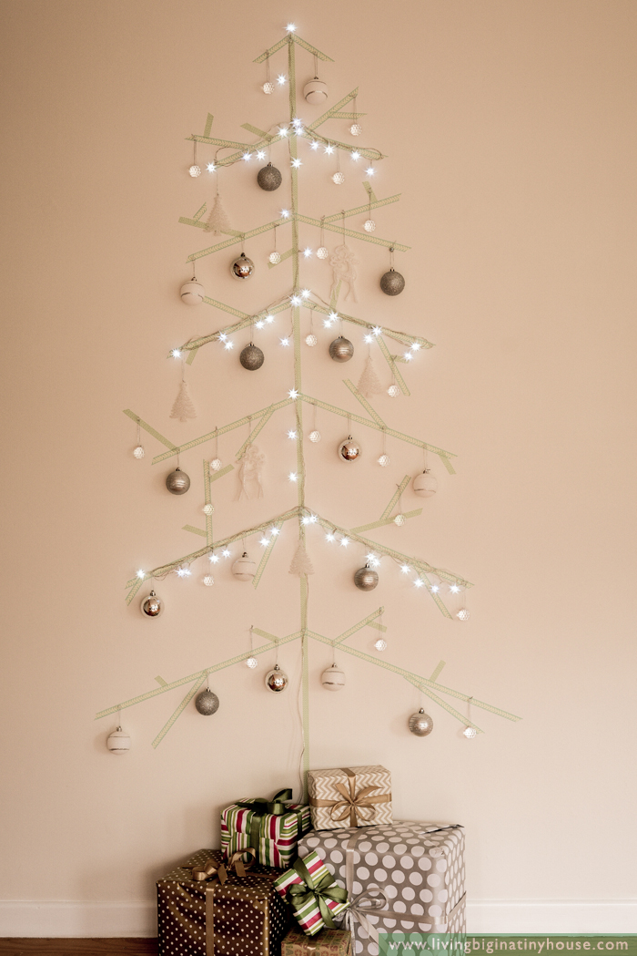 A great idea for a space-saving Christmas Tree!