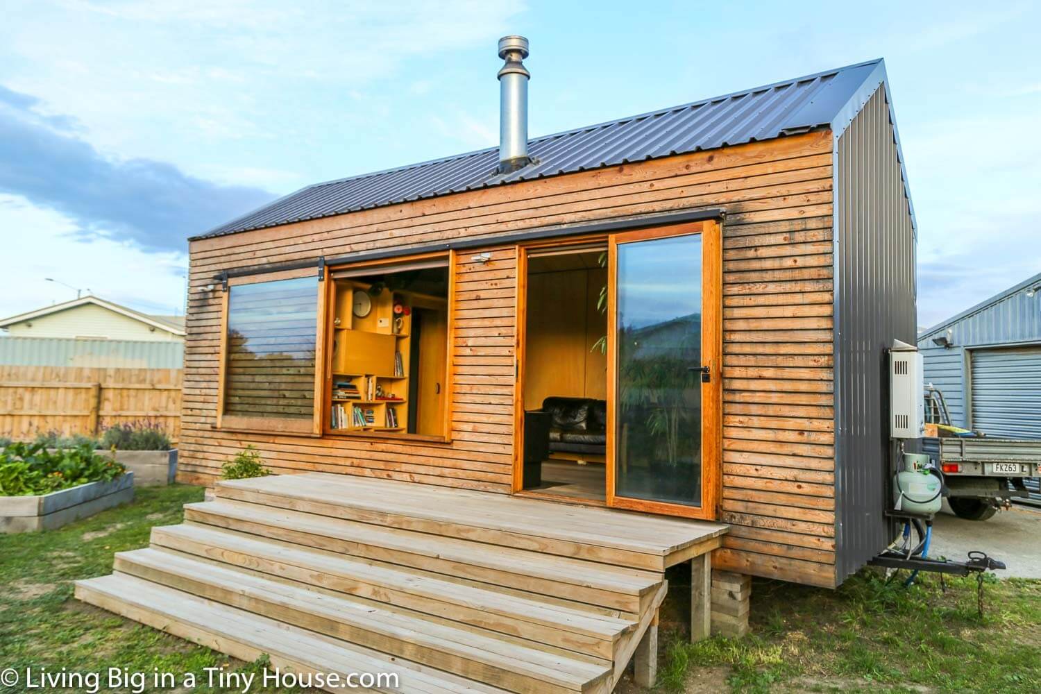 Living Big in a Tiny House Family of 5’s Modern Tiny House Packed