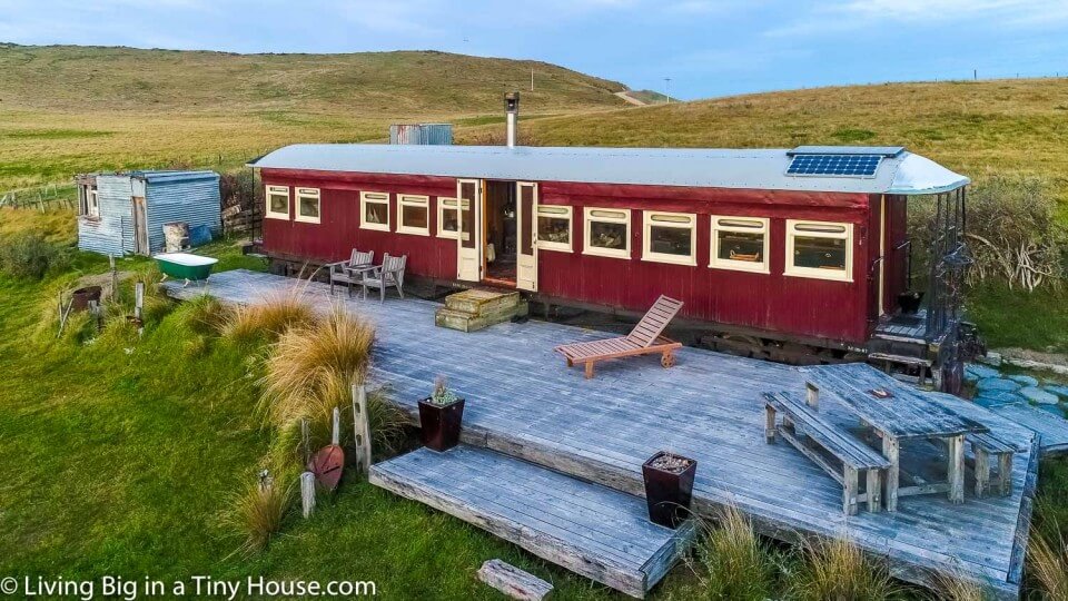 Living Big in a Tiny House Old Railway Carriage Converted Into