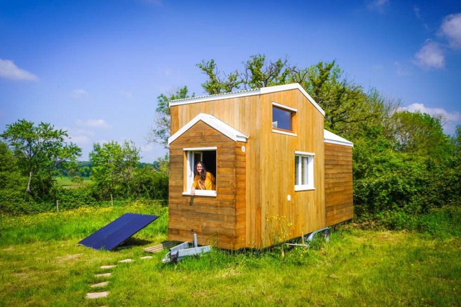 Her Beautiful Self-Built Tiny Home In The French Countryside