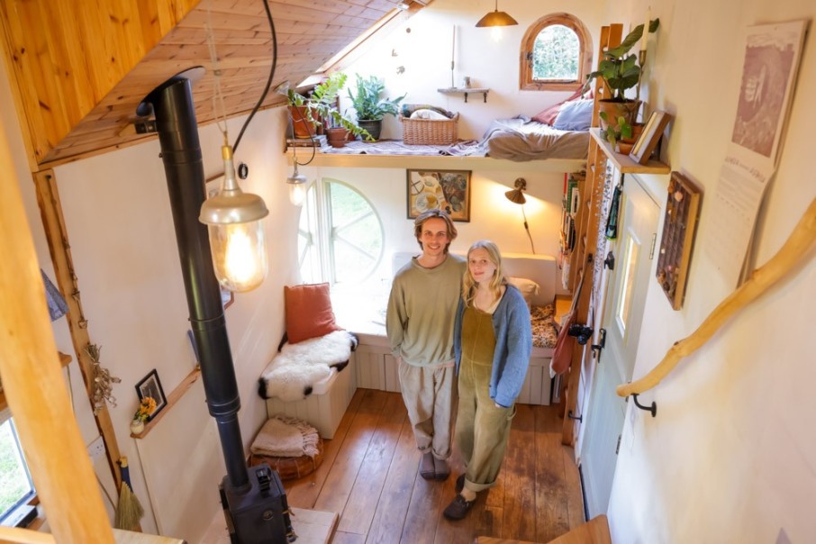Couple Crafts Charming Cottagecore Tiny Home in the Devon Countryside