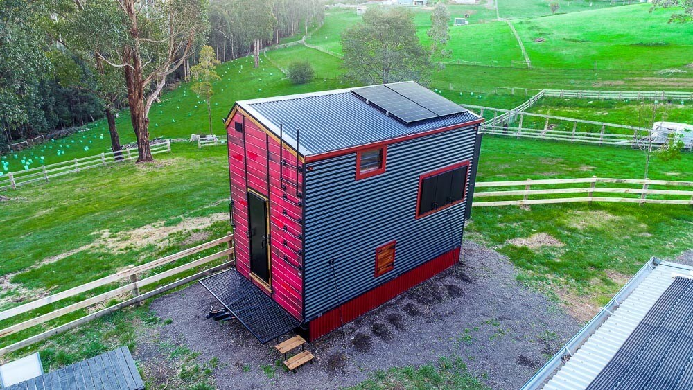 Builder’s Incredible Fire Resistant, Off-Grid, Passive Tiny House On Wheels Builder’s Incredible Fire Resistant, Off-Grid, Passive Tiny House On Wheels