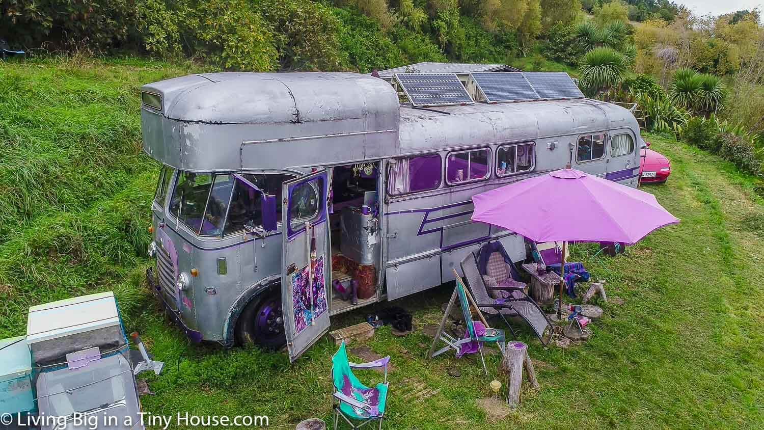 A Bedford House Bus In An Off-The-Grid Upcycled Kingdom A Bedford House Bus In An Off-The-Grid Upcycled Kingdom