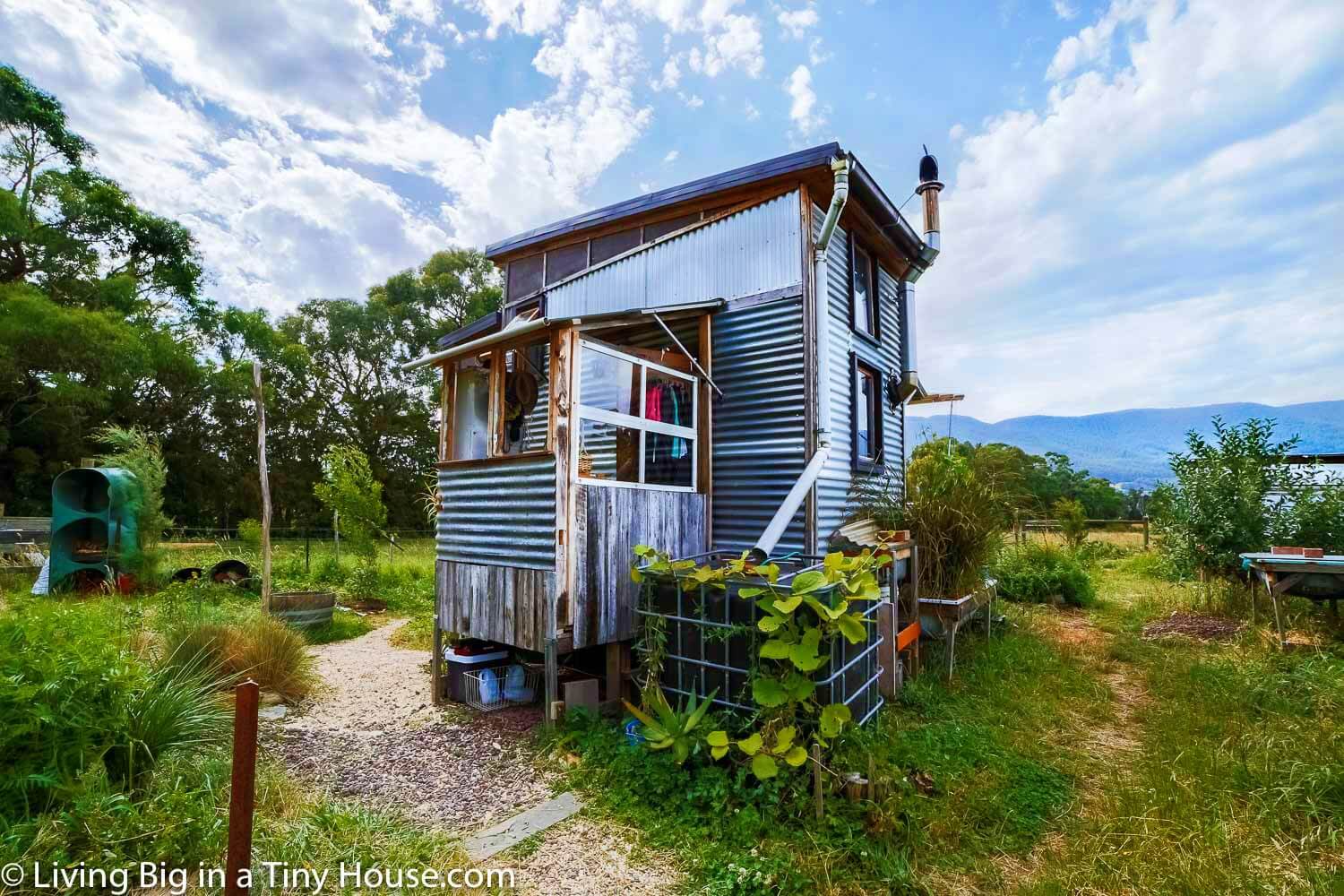 Incredible Salvaged Off The Grid Tiny House On Permaculture Farm Incredible Salvaged Off The Grid Tiny House On Permaculture Farm
