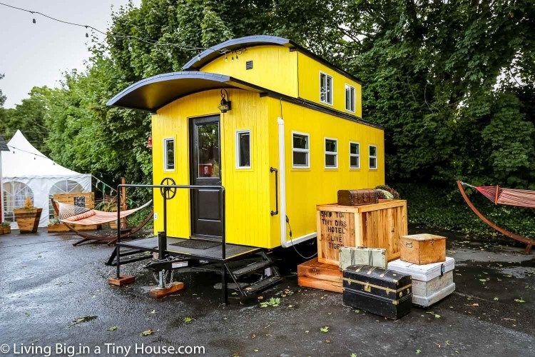 Beautiful Train Caboose Inspired Tiny House At Portland Hotel