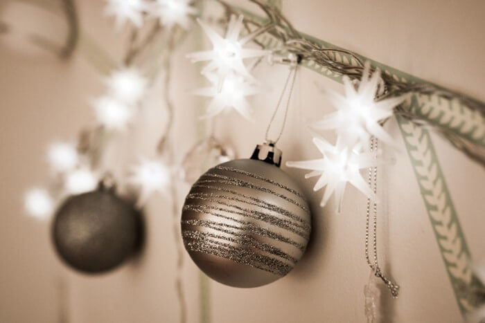 Space Saving Wall Christmas Tree Idea Space Saving Wall Christmas Tree Idea