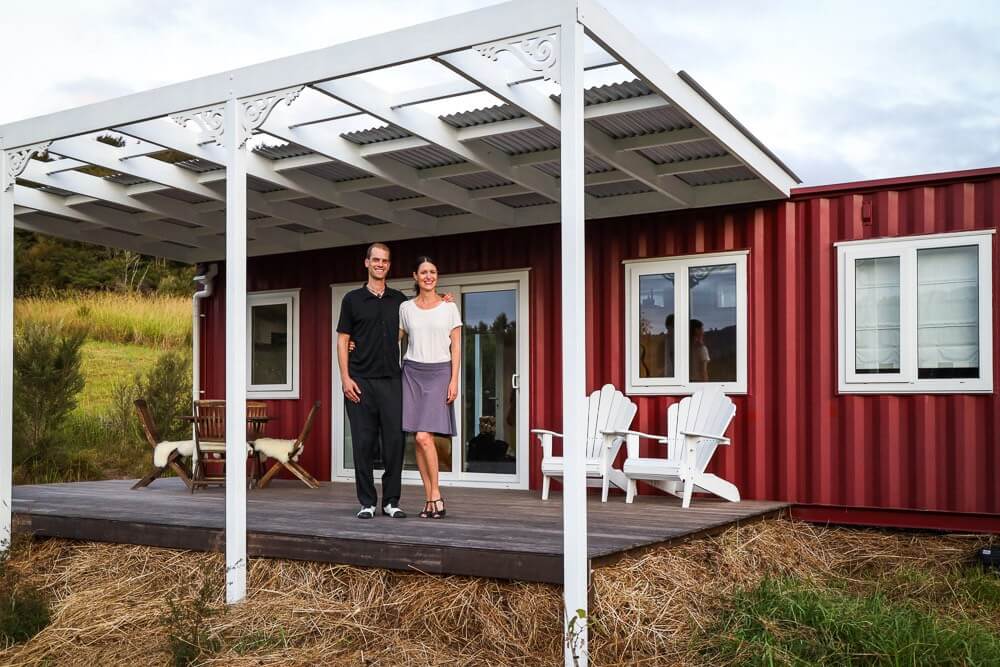 Off-The-Grid 40ft Shipping Container Home Even Charges Electric Car Off-The-Grid 40ft Shipping Container Home Even Charges Electric Car